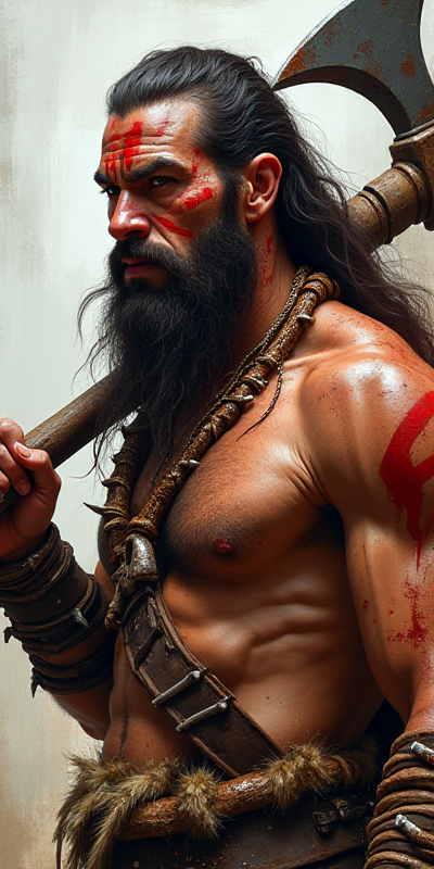 Barbarian - Fierce Berserker and Primal Warrior